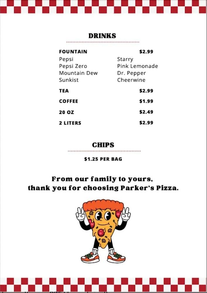 Parkers Pizza Menu image 3